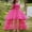 Hot Pink, variant on NAISIBABY Princess Dress for Girls, Sleeveless Tulle Mesh Long Hem Kids Wedding Party Performance Floral Dress Hot Pink 8T