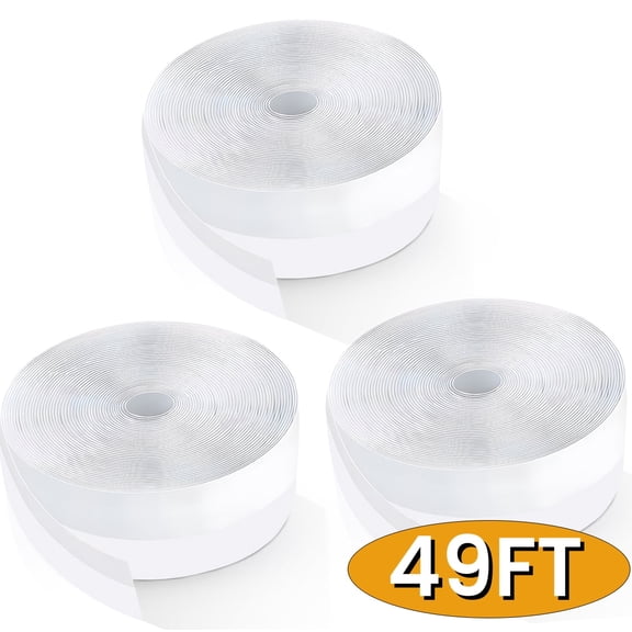 Weather Stripping for Doors Window Stripping Seal Strip Transparent Silicone Seal Insulation Tape Under Door Draft Stopper 49 Feet