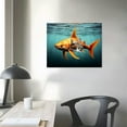thumbnail image 3 of Nawypu Mindset is Everything Golden Fish Swimming Wall Art Poster Decor, Inspirational Quotes Wall Art Success Decor for Bathroom, Home Office, Bedroom 20x16 inch, 3 of 4