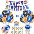 thumbnail image 1 of Birthday Party Supplies Creative Spaceman Rocket Party Decoration Set for Kids, 1 of 8