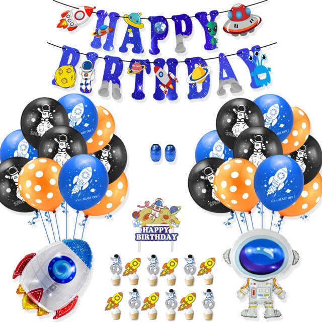 Birthday Party Supplies Creative Spaceman Rocket Party Decoration Set for Kids