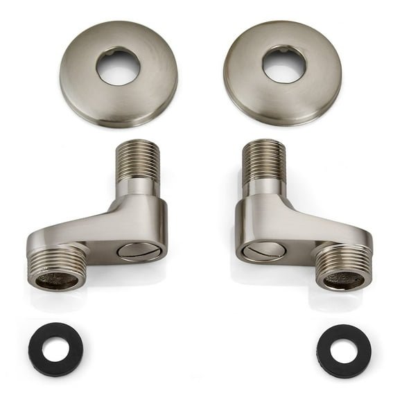 gotonovo Cuvette 3-3/8 Pouces Adaptateur Pied de Griffe Baignoire Cuisine Robinet Bras Oscillants Réglables Nickel Brossé Utilitaire Commercial Vis Excentrique Grande Taille 1 Paire