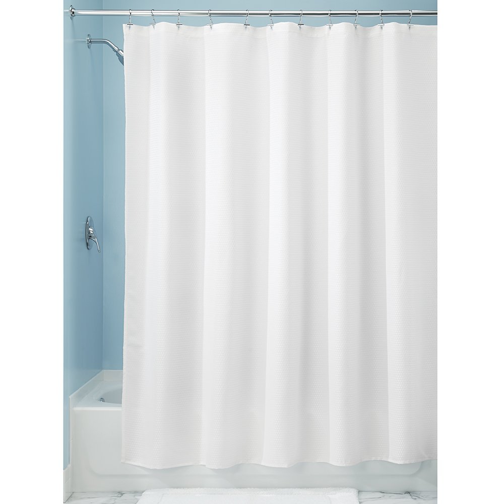Paxton Fabric Shower Curtain, Luxury Hotel Stall 54 x 78, White, 9