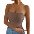 thumbnail image 1 of Birdeem Womens Fashion Solid Slim Backless Tanks Top Short Breast Wrap Vest, 1 of 1