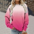 thumbnail image 4 of Olyvenn Womens Plus Size Daily Sweatshirts Fashion Winter Warm 2023 Drop Long Sleeve Fall Tops Gradient Color Tie Dye Pullover Crew Neck Shirts Comfy Loose Fit Casual Relaxed Blouse Hot Pink 10, 4 of 6