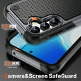 thumbnail image 3 of Dteck Case for Samsung Galaxy S24,Shockproof Heavy Duty Dual Layer Protective Hard PC Textured Back & Soft Bumper Cell Phone Cover,Gray, 3 of 7