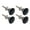 Black, variant on 4pc Aluminum Push Button Billet Quick Release Car Front Bumper Hood Pin Engine Bonnet Lock Latch Clip Body Kit