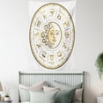 thumbnail image 4 of Zodiac Decor Tapestry, Circular Zodiac Chart Apparent Position of Sun and Moon in Centre Pattern, Wall Hanging for Bedroom Living Room Dorm Decor, 40W X 60L Inches, Yellow Beige, by Ambesonne, 4 of 5