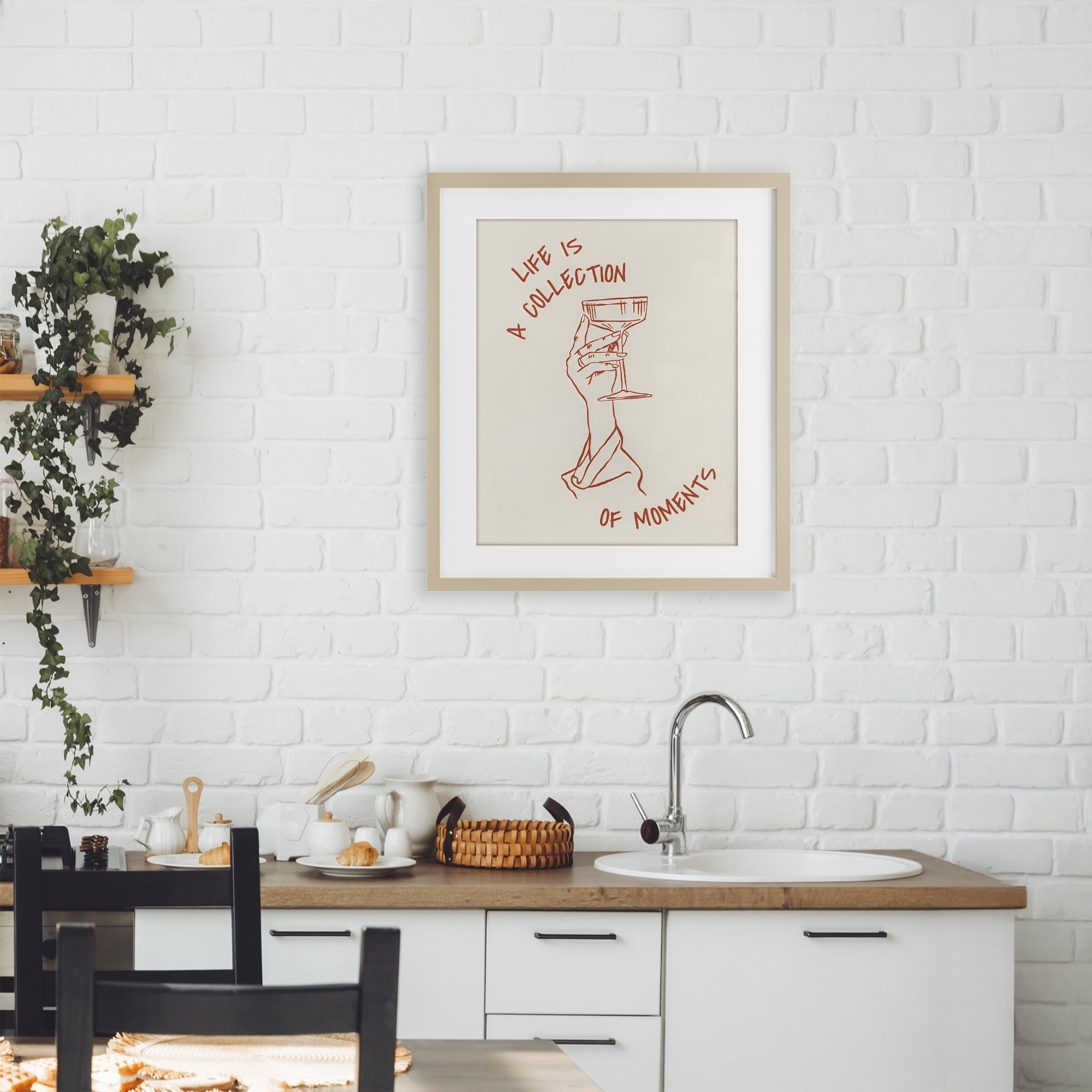Stupell Industries Life Is A Collection of Moments Toast Birch Framed Print Under Glass, design by The Prints Vibe