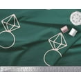 thumbnail image 3 of Soimoi Green Rayon Fabric Diamond Ring Fashion Printed Fabric 1 Yard 42 Inch Wide, 3 of 3