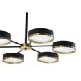 thumbnail image 3 of Sunpan Oswin 37" 6-light Modern Metal Chandelier in Gold/Black, 3 of 4