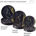 thumbnail image 5 of Marble Design Disposable Dinner Plates For Party (10 Pc) Heavy Duty Disposable Dinner Set 10.25”, Fine Dining Plastic Dishes For Elegant China Look, for Upscale Wedding, Dining & Servings - Black/Gold, 5 of 5