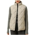 thumbnail image 2 of AUNVITO Women's Lightweight Down Vest Stand Collar Sleeveless Warm White Duck Down Casual and Stylish, 2 of 6