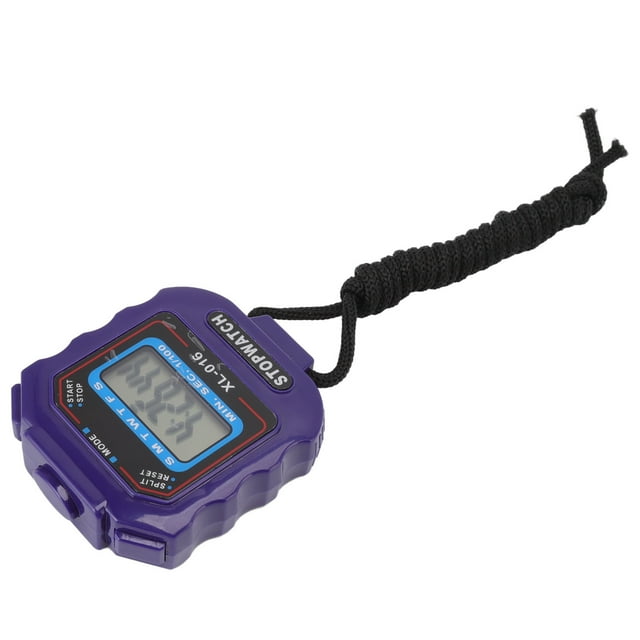 Sports Stopwatch, AG13 Button Battery Single Row 2 Display Electronic Stopwatch Sensitivity For Running Black,Blue