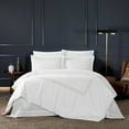 thumbnail image 4 of Alfrey 3 Piece Organic Cotton Duvet Cover Set Solid White With Dual Stripe Embroidered Border Hotel Collection Bedding, 4 of 8