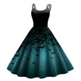 thumbnail image 1 of WILLBEST Vestidos Vestido de Fiesta de Noche sin Mangas con Estampado de Mujer de Los Años 50 Extra Grande, 1 of 2