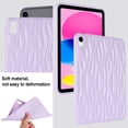 thumbnail image 3 of ELEHOLD Soft Case for iPad 10th Generation 10.9" 2022, with Ripple Design Slim Lightweight Shockproof Anti-Scratch Case for iPad 10th Gen 10.9 inch,Purple, 3 of 7