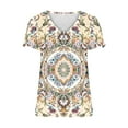 thumbnail image 3 of Aloohaidyvio T-Shirts Clearance,Womens Fashion Top Summer Print Ordinary Womens Short Sleeve T-Shirt, 3 of 4