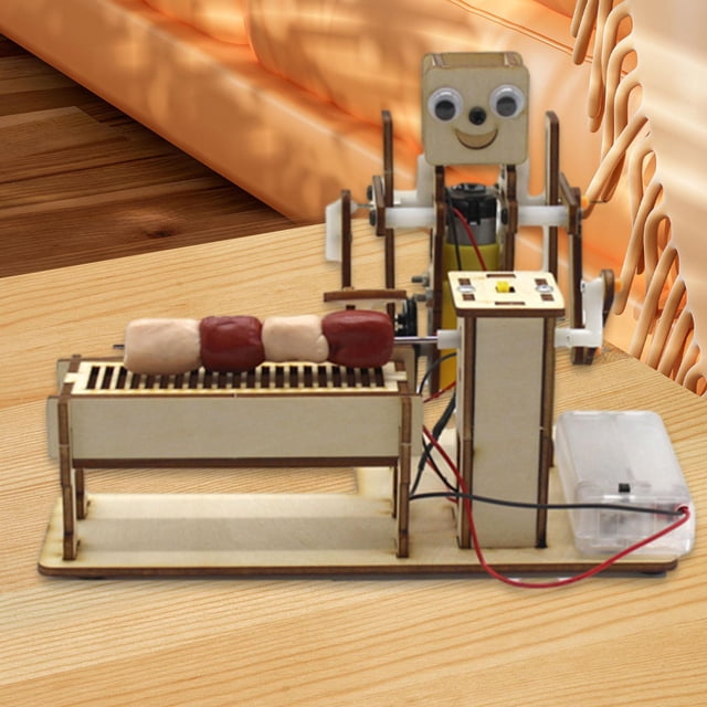 Robot BBQ DIY, modelo educativo, juguetes, proyectos de construcción, experimentos científicos, Kits DIY, modelos Stem, juguetes de construcción para