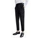 thumbnail image 1 of Pantalones largos de moda para hombre, casuales, de color sólido, con bolsillos y cremallera, cintura elástica, de poliéster., 1 of 2