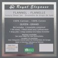 thumbnail image 3 of Cotton House - Flannel Sheet Set, 100% Cotton, Queen Size, Fern Leaves Design, 3 of 4