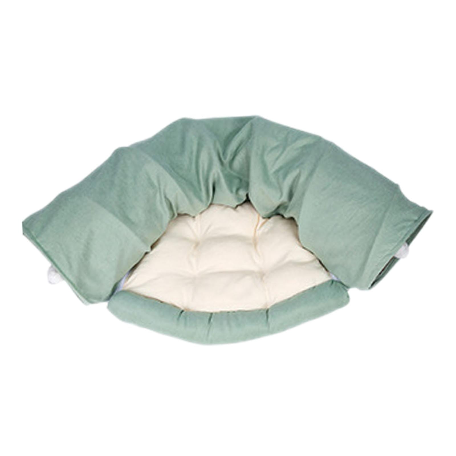 TOOYFUL 2 in 1 Cat Bed Play Tunnel Play Center and Playing Ball Toys with Removable Washable Mat Interactive Toy for Indoor Cats Dogs Green