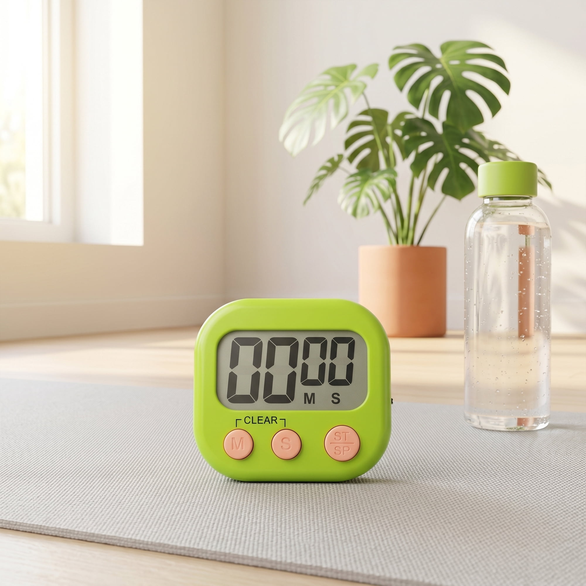 Unique Bargains Loud Alarm Magnetic Backing Kitchen Timer for Cooking Green