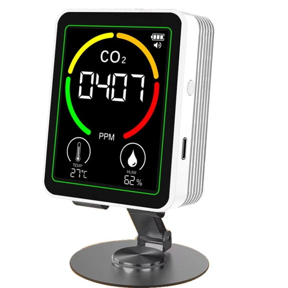 3In1 Air Quality Monitor Carbon Dioxide Temperature Humidity Measuring Device