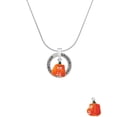 thumbnail image 2 of Delight Jewelry Resin Funny Boo! Pumpkin Silvertone Grandmother Ring Charm Necklace, 18", 2 of 4