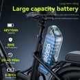 thumbnail image 4 of 1200W Peak Folding Fat Tire Electric Bike for Adults with Removable 48V 10Ah Lithium Battery, Dual Disc Brakes, UL Certified E-Bike, Black, 4 of 11