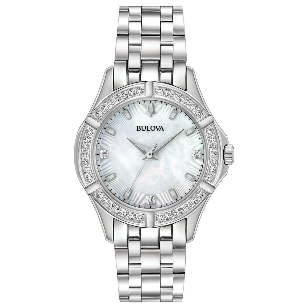Bulova Bulova Women's Silver Tone Watch with Diamond Accent Mother of