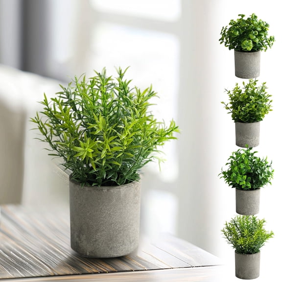 Artificial Plants Potted Fake Flowers in Pot Silk Greenery for Living Room Table Centerpiece Home Office Desk Decoration Vase Arrangement by PALIFEUR