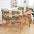 thumbnail image 2 of Yayeee 2 Pack Dining Chair Covers Stretch Parson Chairs Slipcovers Seat Protector, Abstract Wavy Landscape, 2 of 6