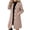 Khaki, variant on Vixolx Womens Mid Length Coat Notched Lapel Single Breasted Overcoat with Patch Pockets Fall Winter Business Casual Outerwear