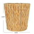 thumbnail image 2 of Household Essentials Handwoven Round Water Hyacinth Waste Basket with Plastic Liner, Natural, 2 of 7