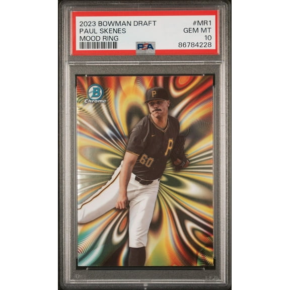 Graded 2023 Topps Bowman Draft Paul Skenes #MR1 Mood Ring Rookie RC Baseball Card PSA 10 Gem Mint