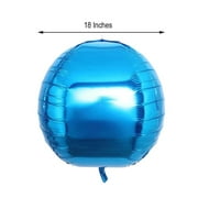 2PK 2 PCS 18" Royal Blue Jumbo 4D Orbz Balloons Round Sphere Aluminium Foil Mylar Balloons