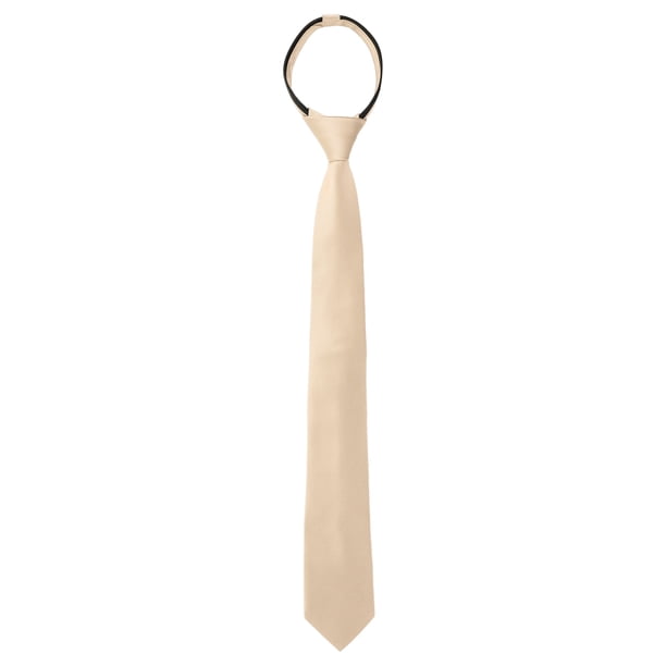 CORBATAS DE HOMBRE PREATADAS DE COLOR SÓLIDO INSPIRADOR CHIC PARA EL DÍA DEL PADRE, CORBATA CON CREMALLERA AJUSTABLE PARA NOVIO, TAMAÑO ÚNICO CHAMPÁN