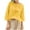 Yellow, variant on Hurxie Women's Linen 3/4 Sleeve Blouse V Neck Summer Casual Loose Tops White L