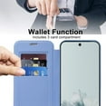 thumbnail image 4 of KOMI Premium PU Leather Wallet Flip Case for Google Pixel 9A - Business Classic Solid Color, Magnetic TPU Shell, Wireless Charging Blue, 4 of 4