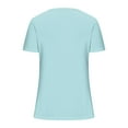 thumbnail image 5 of Kaemgyyd Plus Size Tops for Women Lightweight Short Sleeve Summer V Neck T-Shirts Casual Button Blouses Loose Fit Basic Tee, 5 of 5