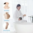 thumbnail image 7 of Bath Loofah Large 80g Shower Sponge Body Scrubber Mesh Pouf for Men and Women, Set of 4 (Black with White), 7 of 7