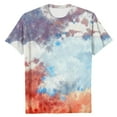 thumbnail image 4 of Yteetum Tie Dye T Shirts for Men Oversized Crew Neck Cotton Short Sleeve Shirts Pullover Top Mens Casual Round Neck Plus Size Loose Fits Comfy Summer Tee Shirt, 4 of 5