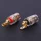 thumbnail image 4 of Totalmente Cobre 520 Cuerpo Corto Pequeño Cristal Transparente Poste Encuadernación Panel Ingeniería Audio Soporte para Altavoz Conector Banana 4 Mm 2 Piezas Por Se Pueden Vender en Pares, 4 of 9