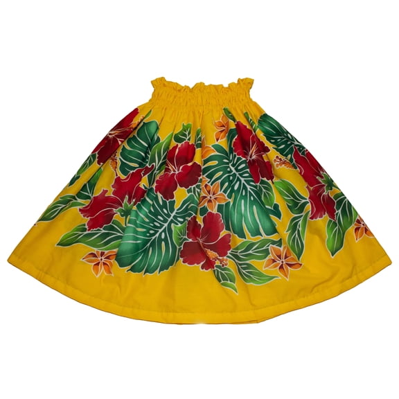Hawaiian Kids Pa'u Hula Skirt, For 4-7 Years Old Girls Hawaii Dance Skirts