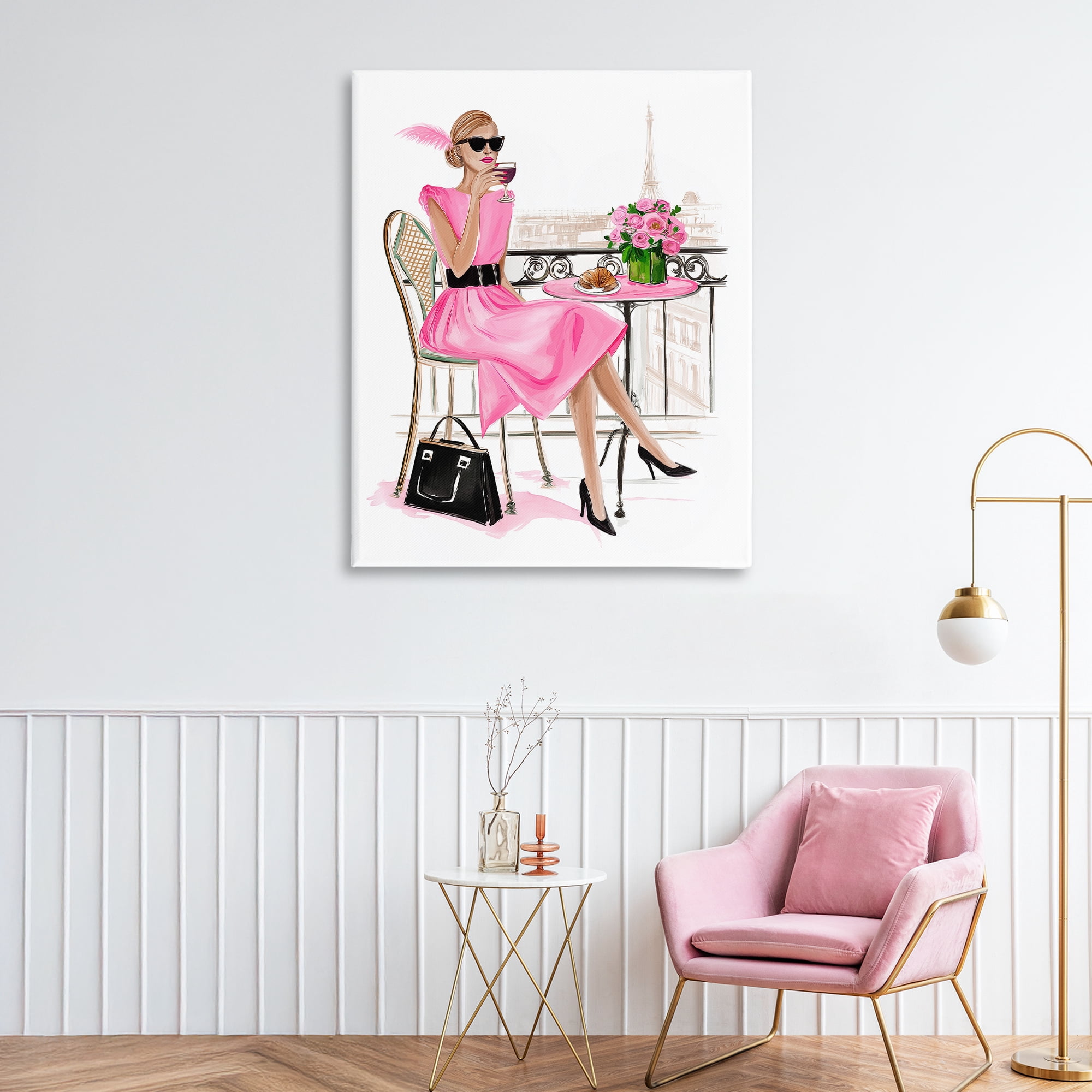 Stupell Industries Parisian Chic on Cafe Balcony Canvas Wall Art, design by Jess Stempel