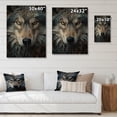 thumbnail image 4 of Designart "And White Grey Wolf III" Animals Print on Natural Pine Wood, 4 of 5