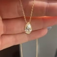 thumbnail image 2 of Pear Cut Cubic Zircon Jewelry Party 18k Yellow Gold Plated Necklace Pendant, 2 of 5