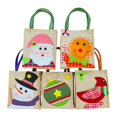 thumbnail image 1 of Bolsa de Regalo de Lino YONGSHENG con Asa Juego de 5 Bolsas de Muñeco de Nieve para Navidad, 1 of 5
