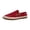 Red, variant on Womens Slip On Sneakers, Casual Canvas Sneaker, Solid Round Toe Beach Sandals, Soft Comfortable Loafers Shoes, Summer Vacation Fashion Sole Hemp Rope Shoes White 43